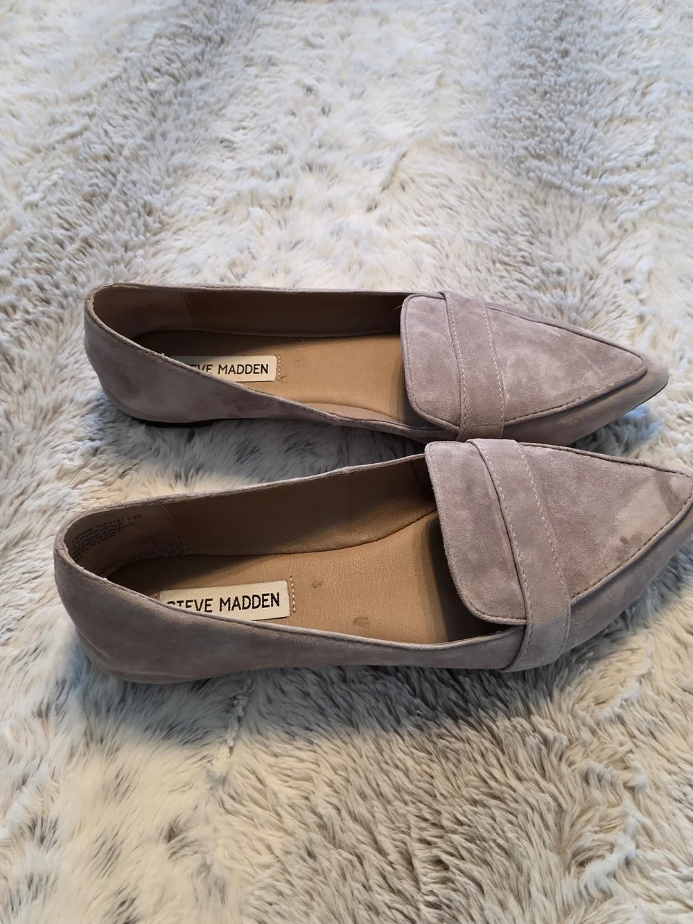Steve Madden Taupe Suede Pointed-Toe Loafers 7.5 - Picture 6 of 6